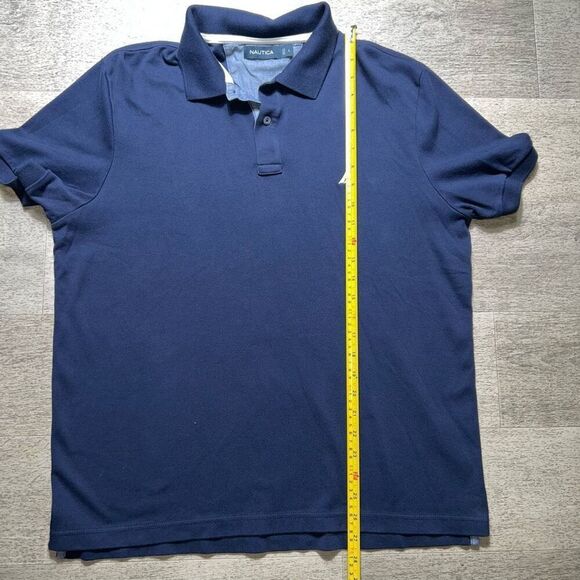 Nautica Navy Blue Short Sleeve Slim Fit Deck Polo Men’s Large - Picture 5 of 11